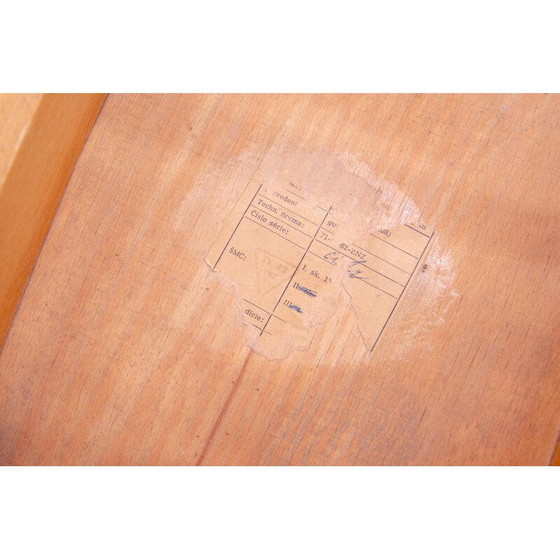 Image 1 of Vintage footstool in beech wood and faux leather for Západoslovenské nábytkárské Závody, Czechoslovakia 1970