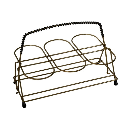 Circa anni '50 - Germania - Set da bar Mcm - Sei bicchieri bassi, 4 bicchieri da shot (Schnapps) a stelo lungo e un vassoio 