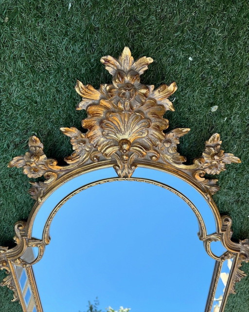 Gold Gilded Baroque Mirror DeKnudt Louis XV-XVI Style