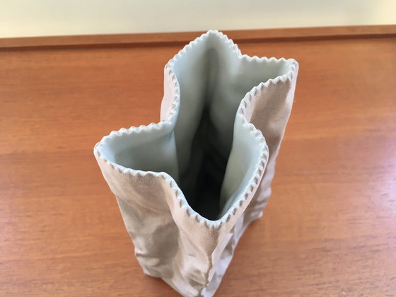 Image 1 of Paper Bag Vase Design By Tapio Wirkkala For Rosenthal Ceramics From The 1970S