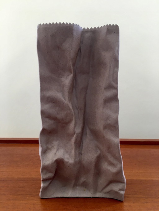 Paper Bag Vase Design By Tapio Wirkkala For Rosenthal Ceramics From The 1970S