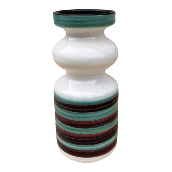 Image 1 of Colorful Ceramic Vase Strehla Keramik, Germany 1960S