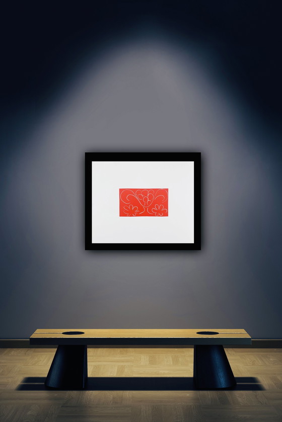 Image 1 of Matisse, Litografia a colori offset autorizzata, “Coupe De Fruits Flanquee De Deux Fleurs, 1943”  