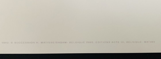 Image 1 of Matisse, Litografia a colori offset autorizzata, “Coupe De Fruits Flanquee De Deux Fleurs, 1943”  