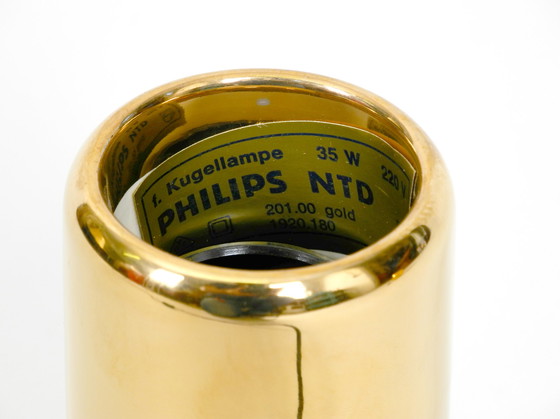 Image 1 of Lampe de table originale Phillips NTD en céramique laquée or des années 1970