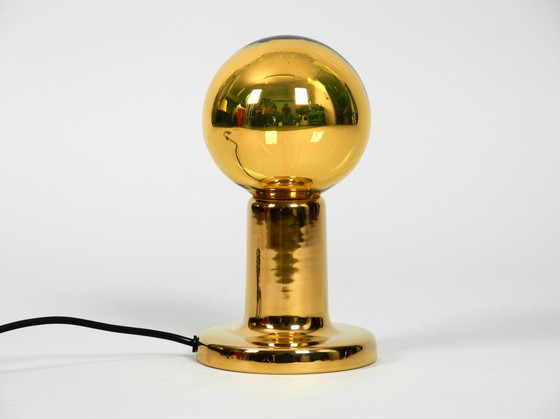 Image 1 of Original 1970s Phillips NTD ceramic table lamp in gold lacquer