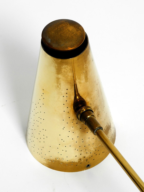 Image 1 of Large italian Mid-Century Modern brass wall lamp