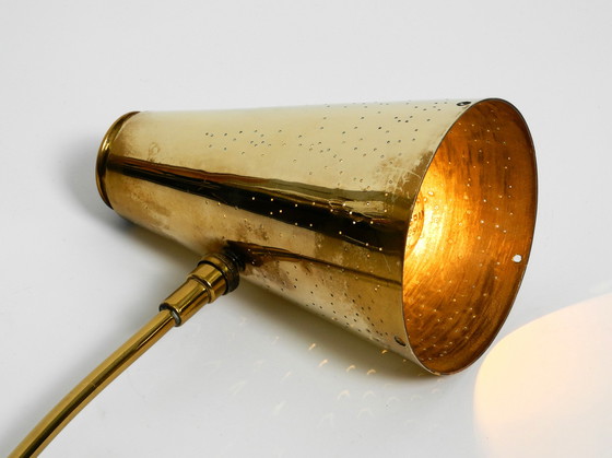 Image 1 of Large italian Mid-Century Modern brass wall lamp