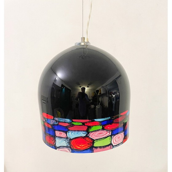 Image 1 of Set of 3 mid-century pendant lamps Tinta by Renato Toso and Note Massari for Leucos, Italy 1970s