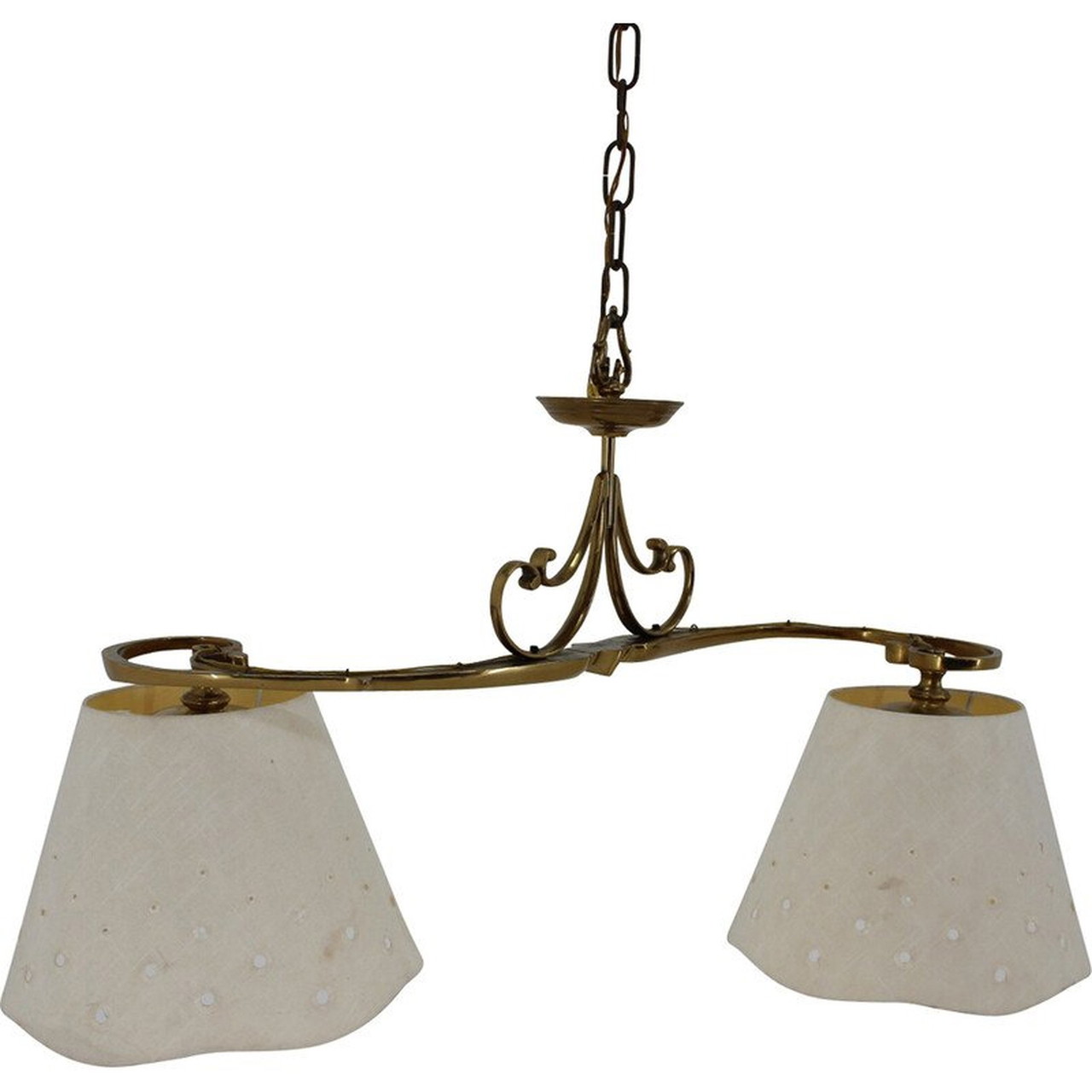 Vintage italian brass chandelier on sale