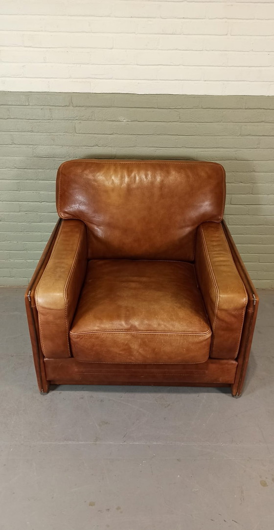 Image 1 of Baxter Arcon cognac leren fauteuil