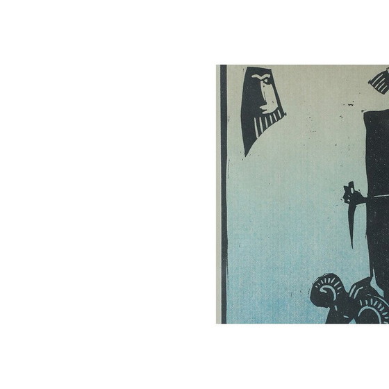 Image 1 of Carta murale d'epoca a tema biblico di Ake Holmlino, 1970