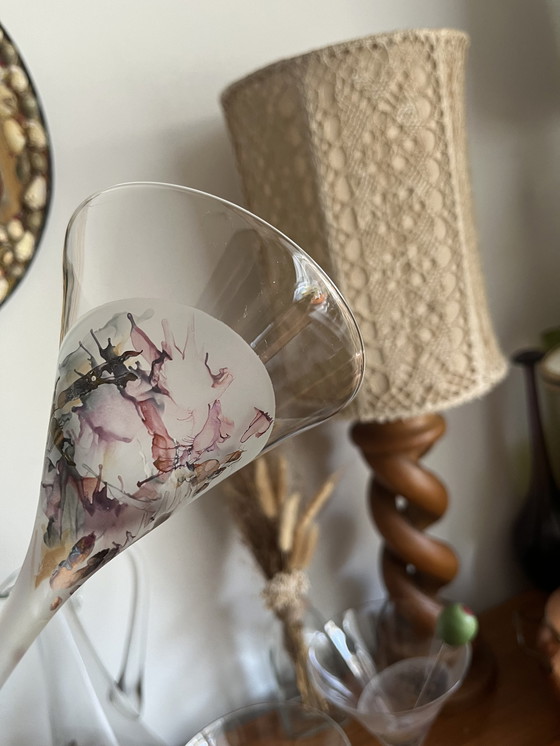 Image 1 of Set de martini vintage en verre de verre de chance