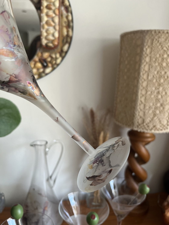 Image 1 of Set de martini vintage en verre de verre de chance