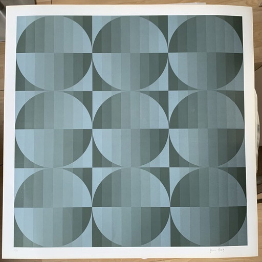 Fotolitografía vintage de Jim Bird, 1972