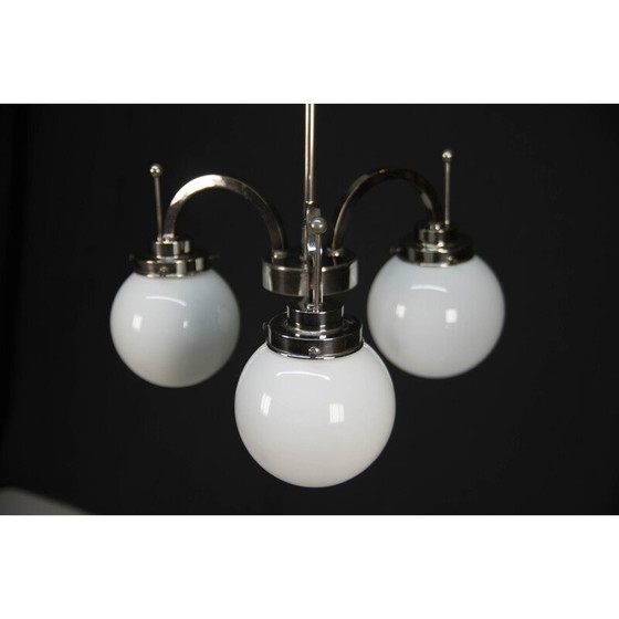 Image 1 of Vintage art deco 3-flame chandelier, 1920