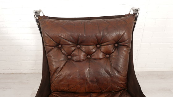 Image 1 of 2 X Vintage Armchair | Falcon | Sigurd Ressell | Leather