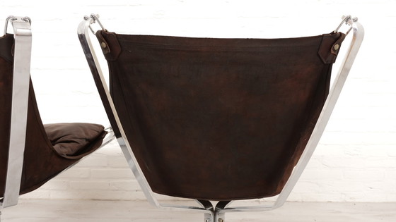 Image 1 of 2 X Vintage Armchair | Falcon | Sigurd Ressell | Leather