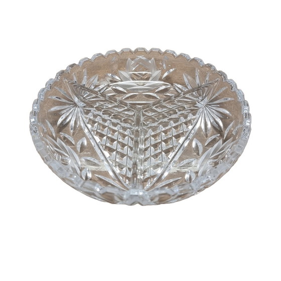 Image 1 of Vintage Polished Crystal Appetizer Bowl