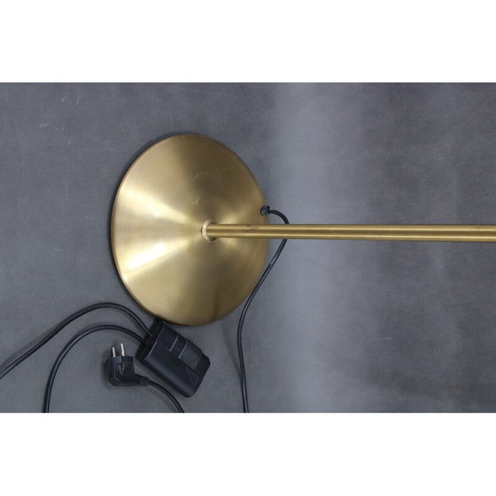 Image 1 of Vintage Italian halogen brass floor lamp, 1980