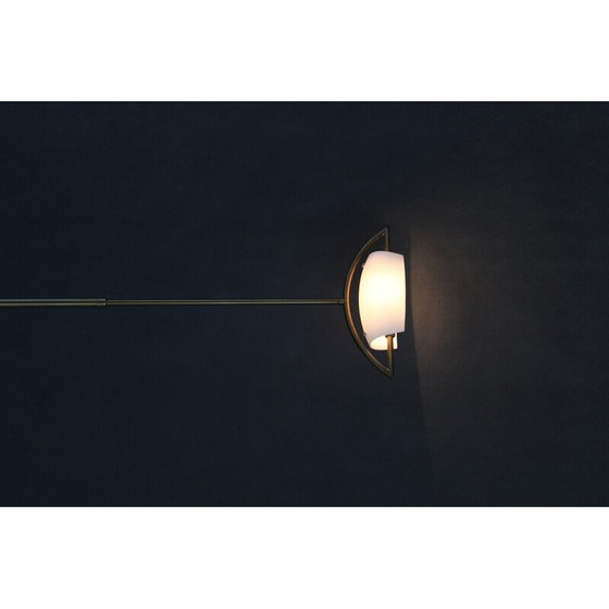 Image 1 of Vintage Italian halogen brass floor lamp, 1980