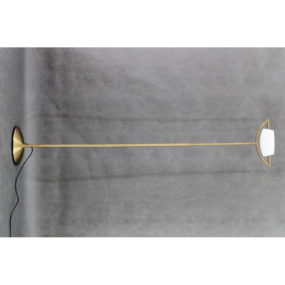 Image 1 of Vintage Italian halogen brass floor lamp, 1980