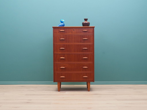 Teak Chest Of Drawers, Danish Design, 1970S, Production: Denmark