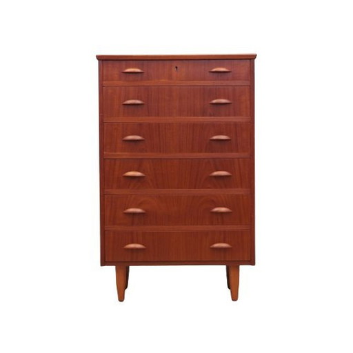 Teak Chest Of Drawers, Danish Design, 1970S, Production: Denmark