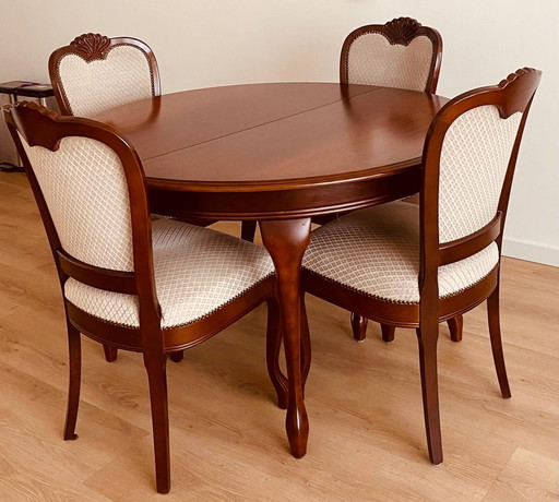 Classic Dining Corner, Perdijk En Groeneveld Bv, Four Chairs And Round Table