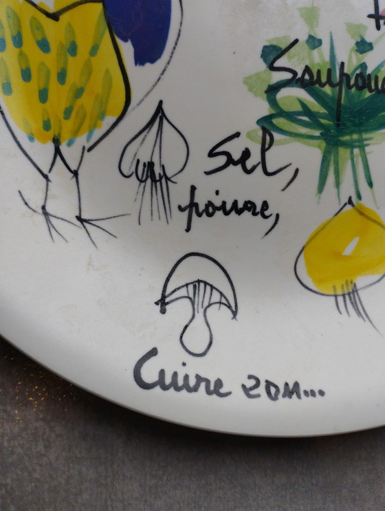 Image 1 of Antique Plate By Lili Voltz 1950 - 1960