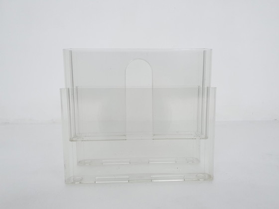 Image 1 of Transparent Giotto Stoppino For Kartell Magazine Stand, Italy 1960'S