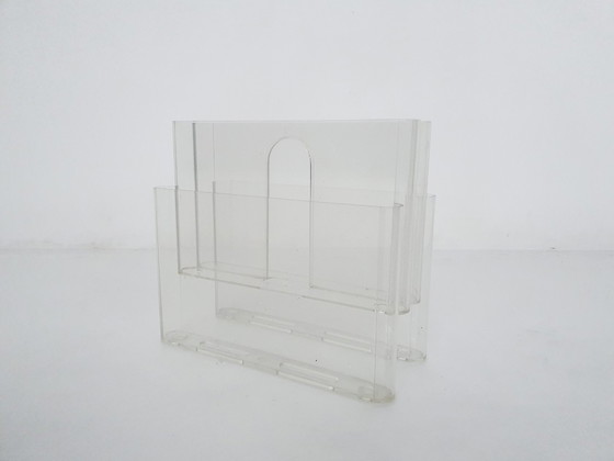 Image 1 of Transparent Giotto Stoppino For Kartell Magazine Stand, Italy 1960'S