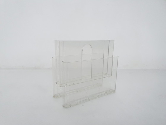 Image 1 of Transparent Giotto Stoppino For Kartell Magazine Stand, Italy 1960'S