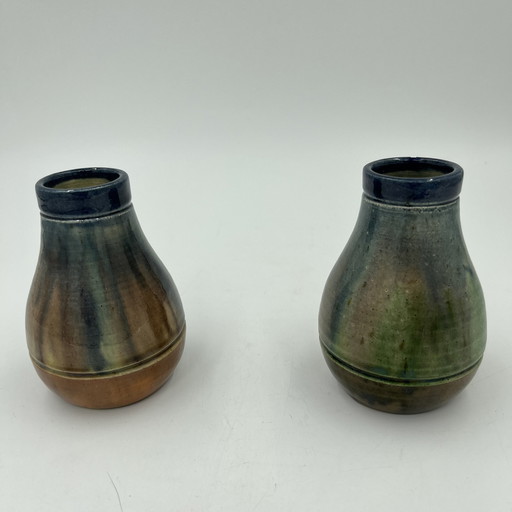 Duo Of Art Deco Ceramic Vases