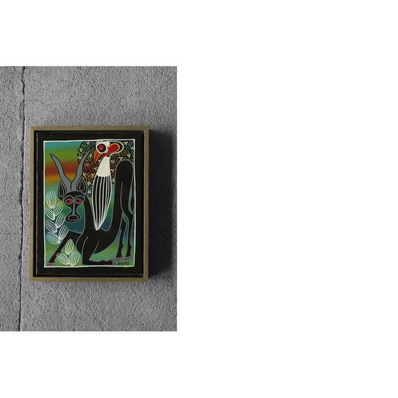 Image 1 of Vintage painting by Saidi Nakoko, Tanzania 1970