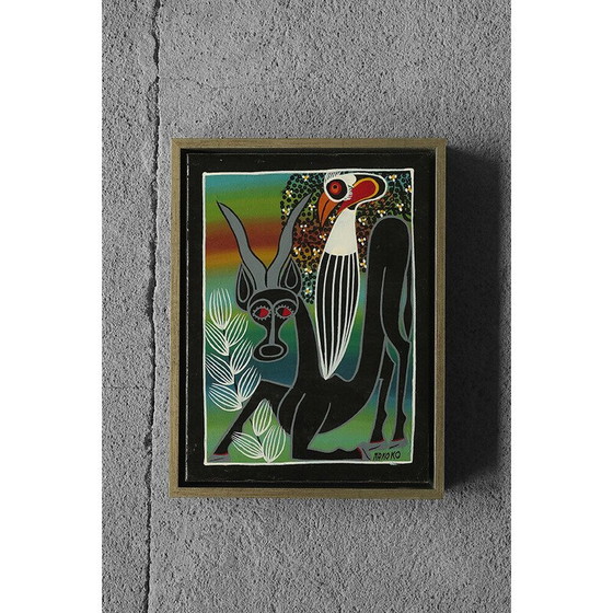 Image 1 of Vintage painting by Saidi Nakoko, Tanzania 1970