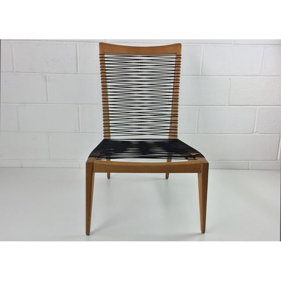 Image 1 of Vintage Scoubidou oak armchair by Louis Sognot, 1950