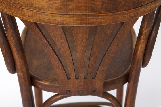 Image 1 of 1 Vintage Wooden Irish Pub High Stools With Bentwood Technique 1960S-1970S