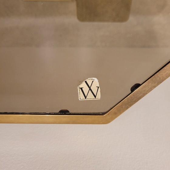 Image 1 of Pair of vintage brass coffee tables, France 1970