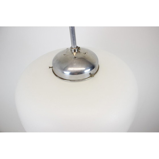 Image 1 of Art Deco vintage glass pendant lamp, Czechoslovakia 1930s