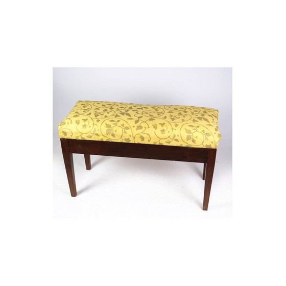 Image 1 of Vintage mahogany piano bench stool, 1910s