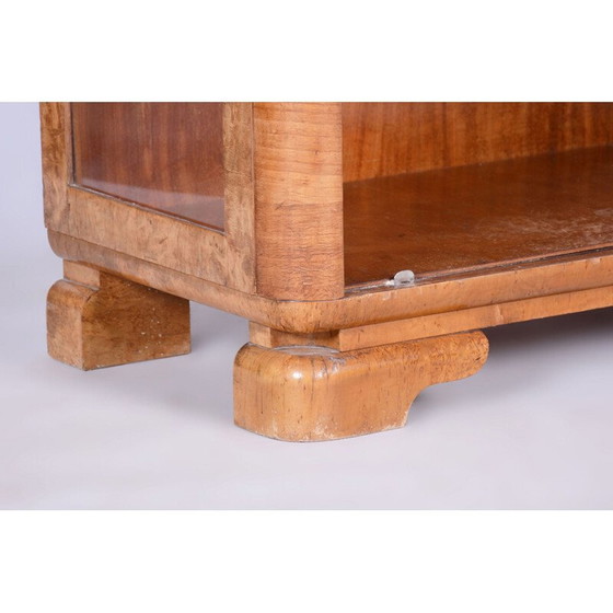 Image 1 of Vintage Art Deco display cabinet in walnut and glass by Jindrich Halabala for Up Zavody, Czechoslovakia 1930