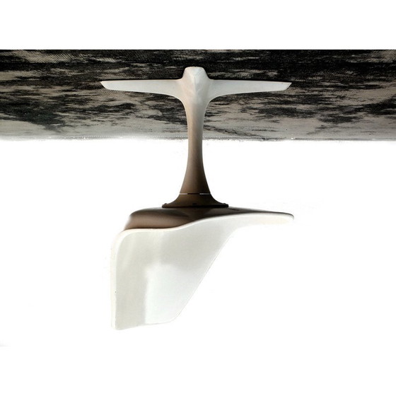 Image 1 of Set of 4 vintage white plastic tulip chairs by Burke Maurice for Arkana British, 1960s