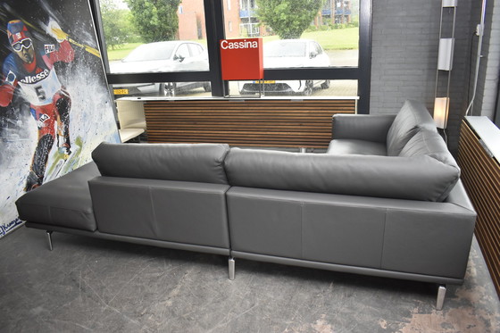 Image 1 of Beautiful new condition Leolux Bellice designer lounge corner sofa - chaise lounge