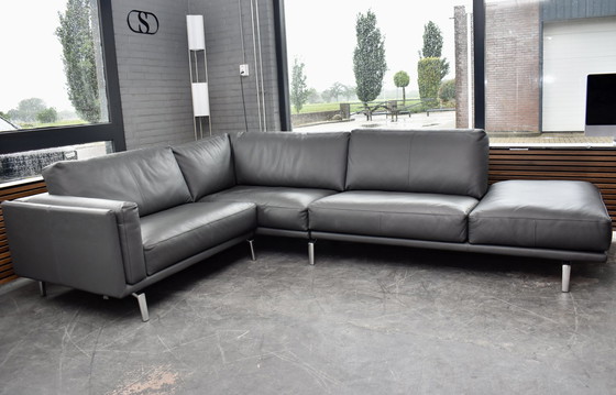 Image 1 of Beautiful new condition Leolux Bellice designer lounge corner sofa - chaise lounge