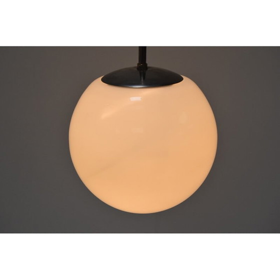 Image 1 of Lampada a sospensione in vetro vintage Art Déco, Cecoslovacchia, anni '30