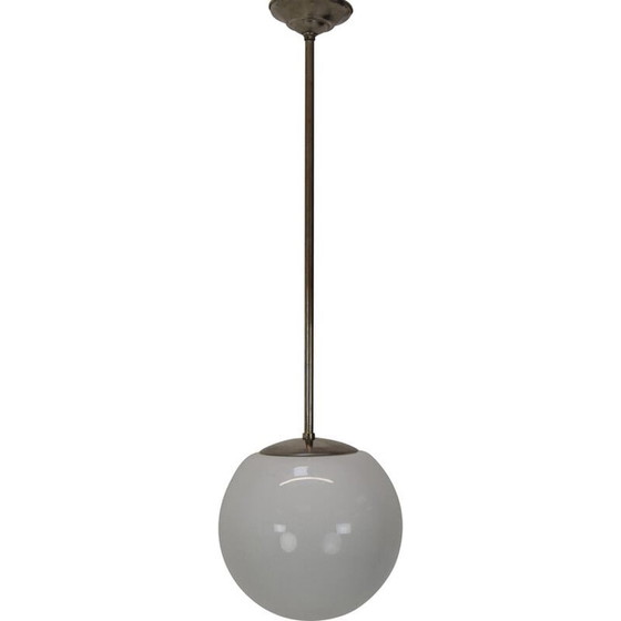 Image 1 of Lampada a sospensione in vetro vintage Art Déco, Cecoslovacchia, anni '30