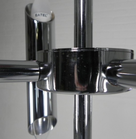 Image 1 of Lampada da terra cromata vintage di metà secolo, stile spaziale, anni '60