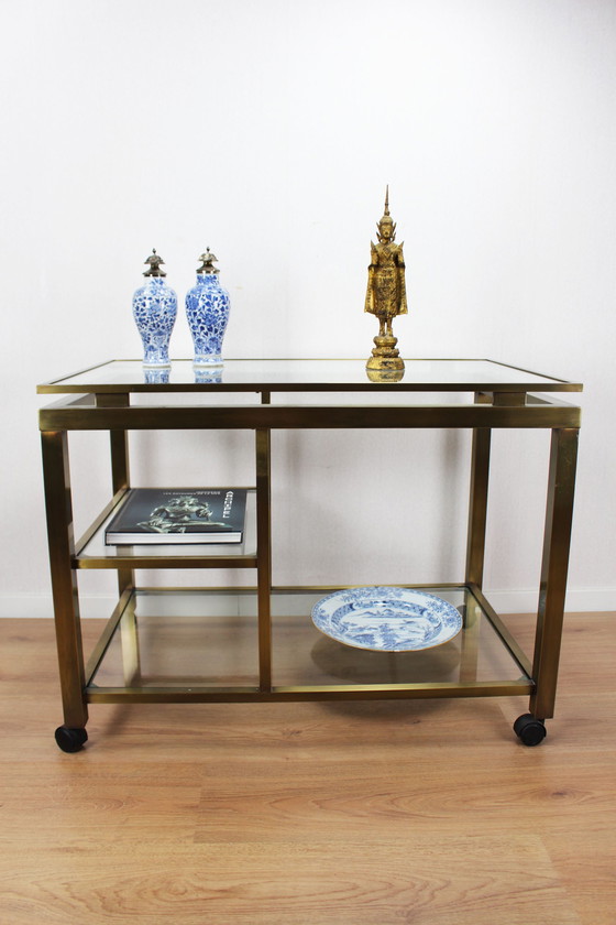 Image 1 of Hollywood Regency design bar trolley / serving trolley