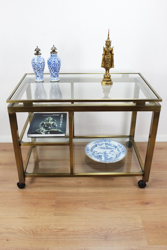 Image 1 of Hollywood Regency design bar trolley / serving trolley